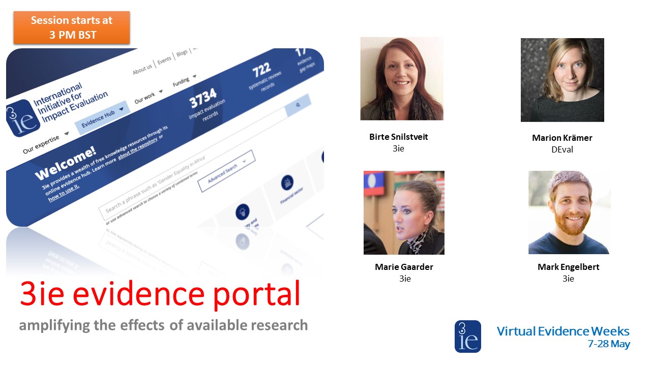 3ie’s new Development Evidence Portal: Our expert panel walks you through its features