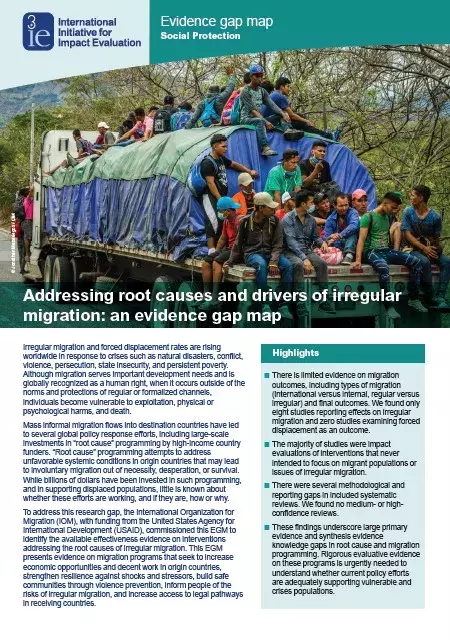 Addressing root causes and drivers of irregular migration: an evidence gap map