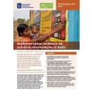 Implementation evidence on nutrition interventions in India